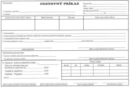 Cestovný príkaz je možné vyplniť aj elektronicky Cestovný príkaz je možné vyplniť aj elektronicky.